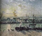 Camille Pissarro sunset port china oil painting artist